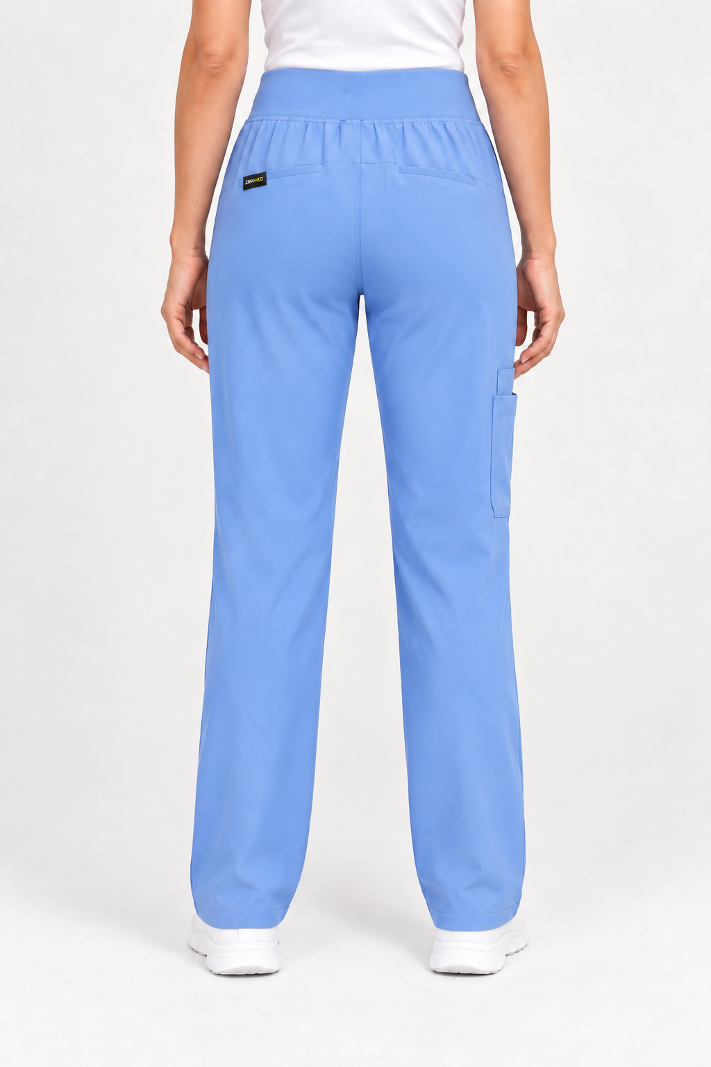 ZIRAMED Women’s Straight-Leg Scrub Pants – Ceil Blue
