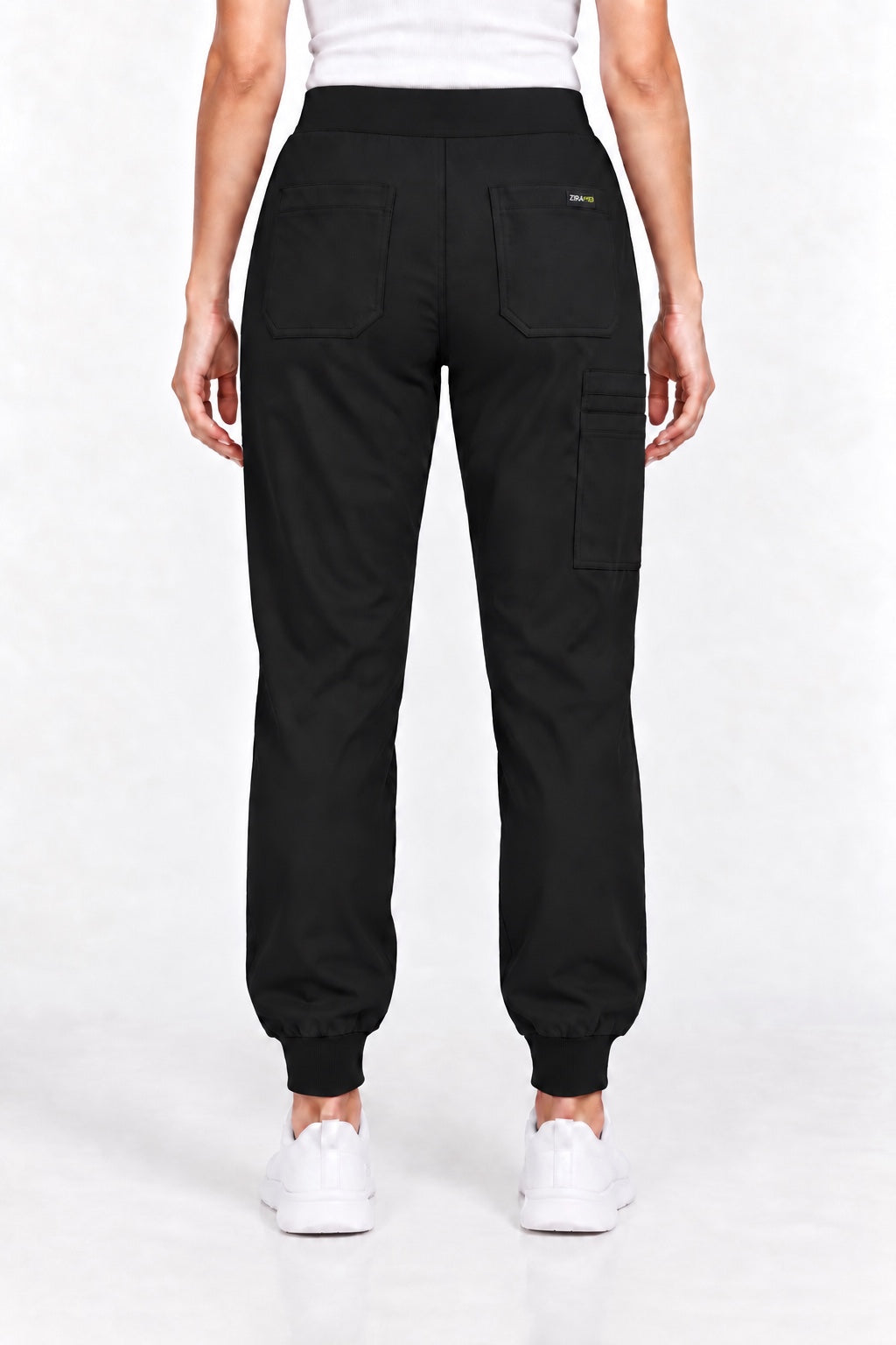 ZIRAMED Women’s Cargo Jogger Scrub Pants – Jet Black
