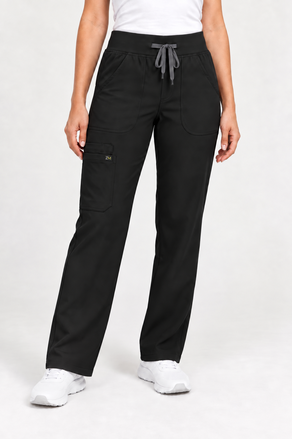ZIRAMED Women’s Straight-Leg Cargo Scrub Pants