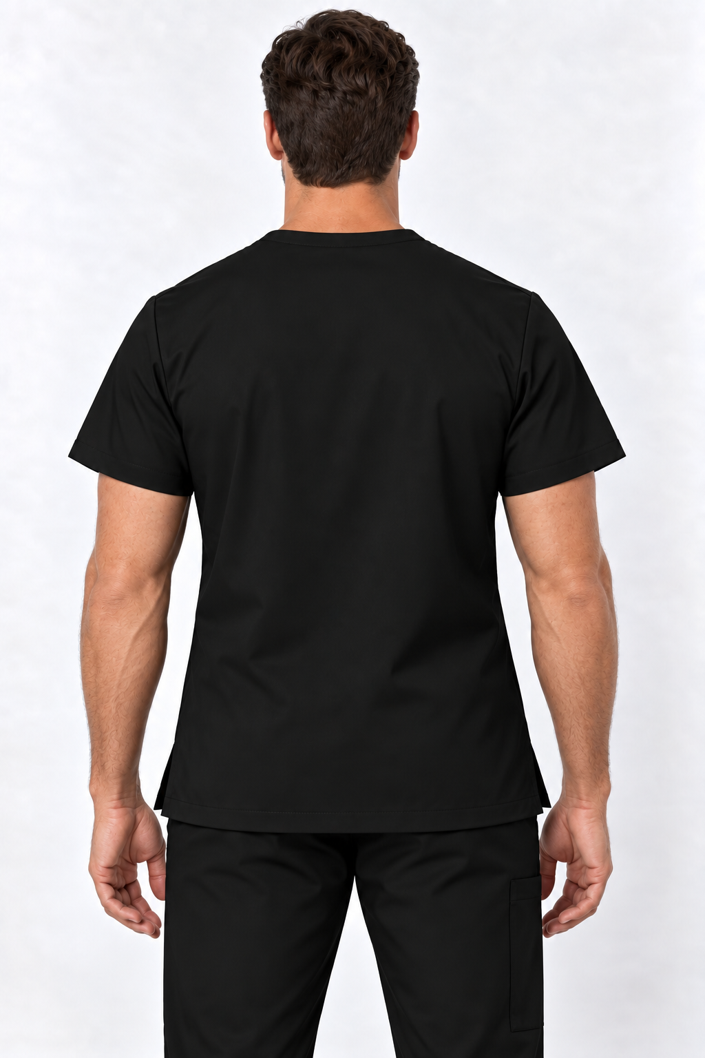 ZIRAMED Men’s 3 Pocket V-Neck Scrub Top